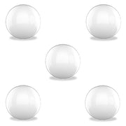 White Rhino Colored Glass Terp Pearls | 5 Piece Set | White Ceramic