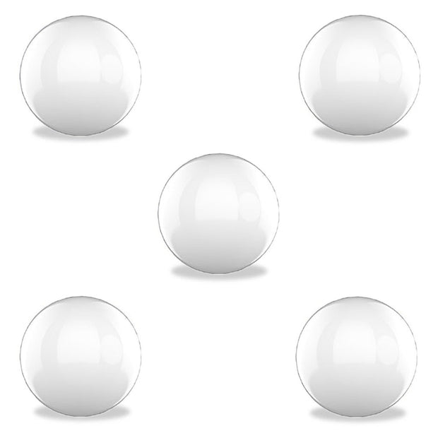 White Rhino Colored Glass Terp Pearls | 5 Piece Set | White Ceramic