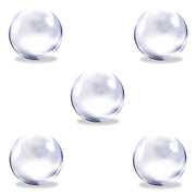 White Rhino Colored Glass Terp Pearls | 5 Piece Set | Clear