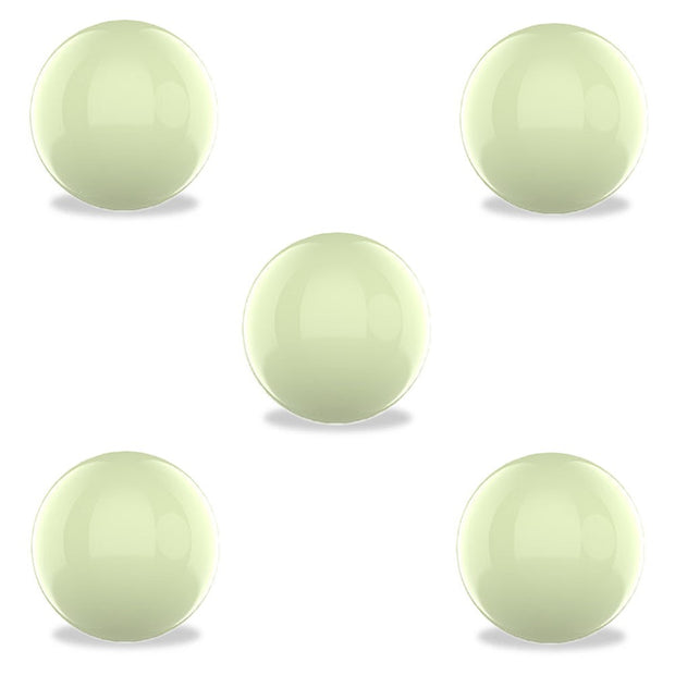 White Rhino Colored Glass Terp Pearls | 5 Piece Set | Glow In The Dark