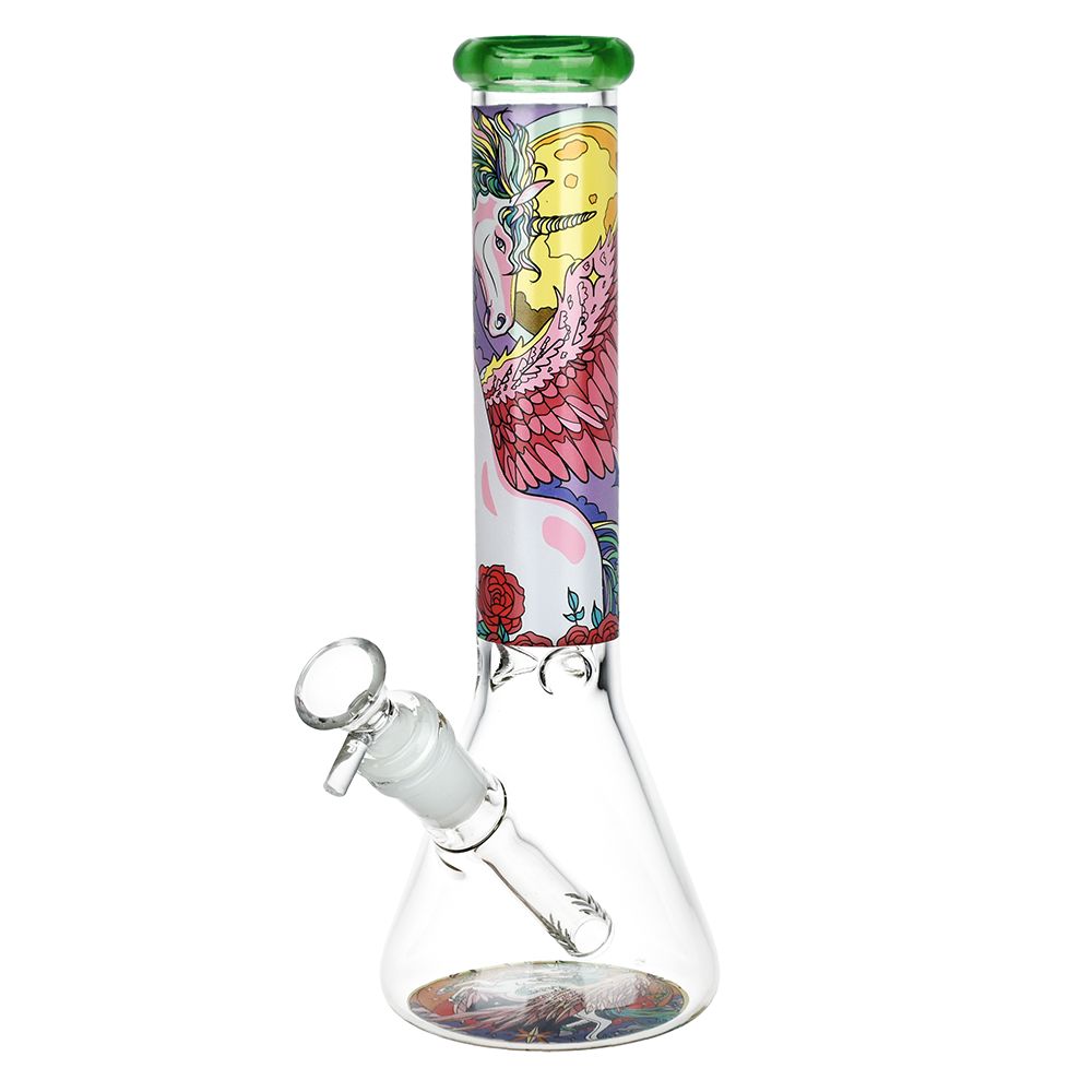 Winged Unicorn Beaker Bong | Green