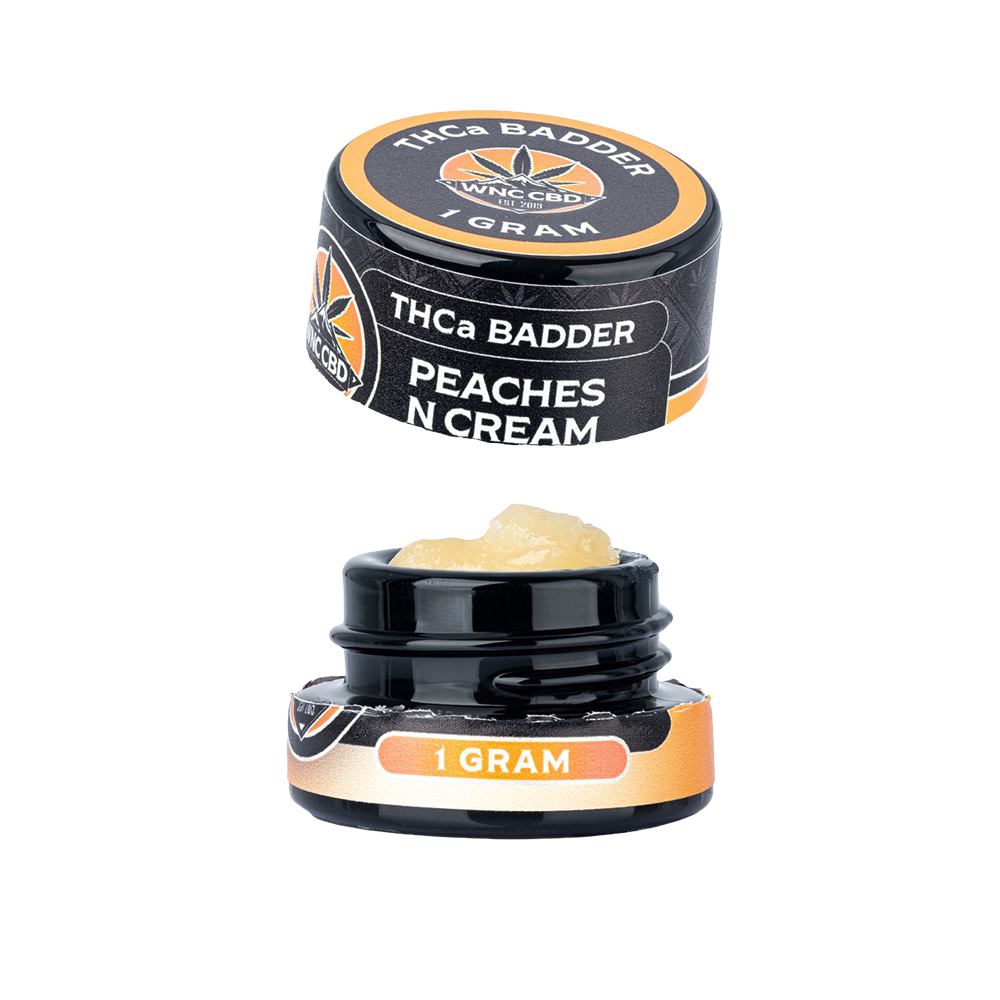 WNC CBD THCA Badder | Peaches N Cream | 1 Gram Jar