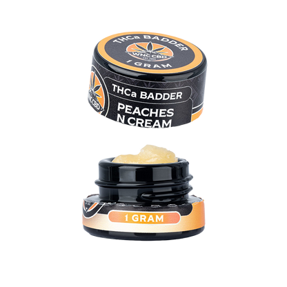 WNC CBD THCA Badder | Peaches N Cream | 1 Gram Jar