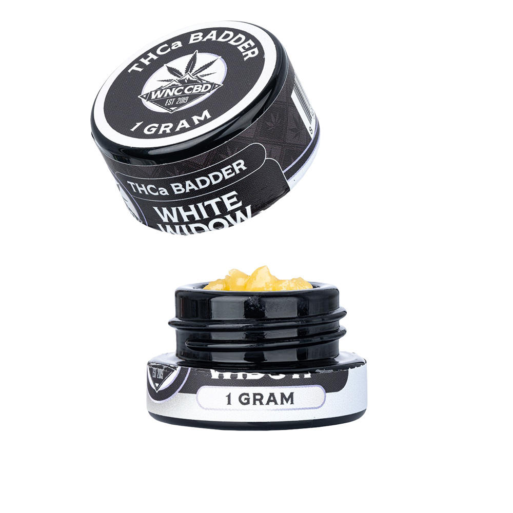 WNC CBD THCA Badder | White Widow | 1 Gram Jar