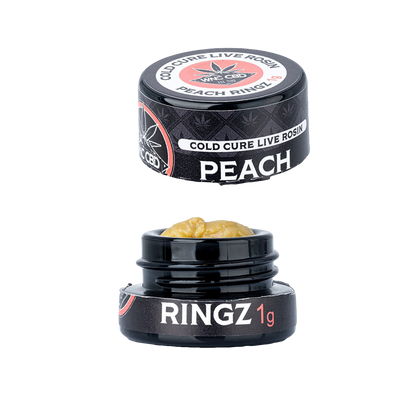 WNC CBD THCA Cold Cure Live Rosin | Peach Ringz | 1 Gram Jar