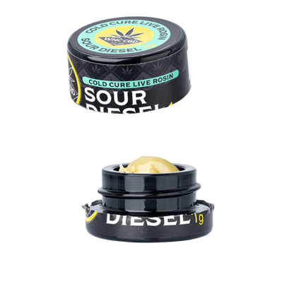 WNC CBD THCA Cold Cure Live Rosin | Sour Diesel | 1 Gram Jar