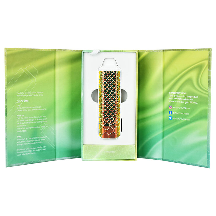 XVape Aria Dual Use Vaporizer | Limited Edition Golden Dragon | Packaging