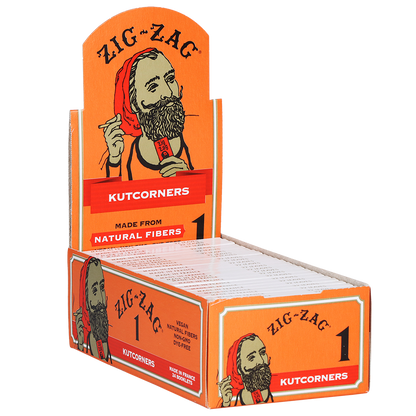 Zig Zag Cut Corner Rolling Papers | Display