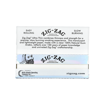 Zig Zag Ultra Thin Rolling Papers | 1 1/4 Size | Booklet Open View