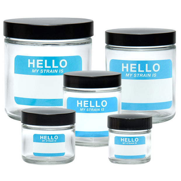 Pulsar 420 Jars | Write & Erase Clear Screw Top Jar | Hello