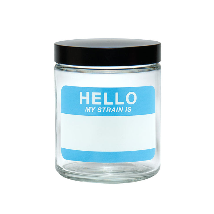 Pulsar 420 Jars | Large Write & Erase Clear Screw Top Jar | Hello