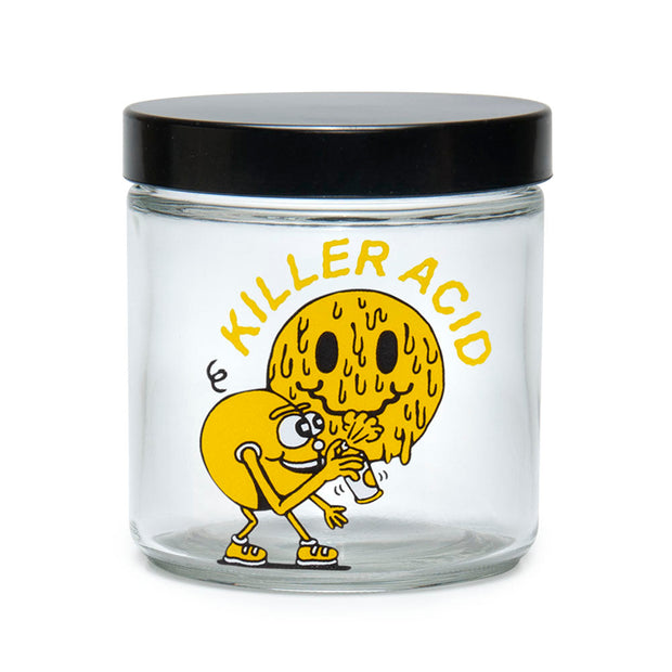 Pulsar 420 Jars x Killer Acid | Extra Large Clear Screw Top Jar | Miles of Smiles