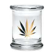 Pulsar 420 Jars | Large Pop Top Jar | Gold Leaf