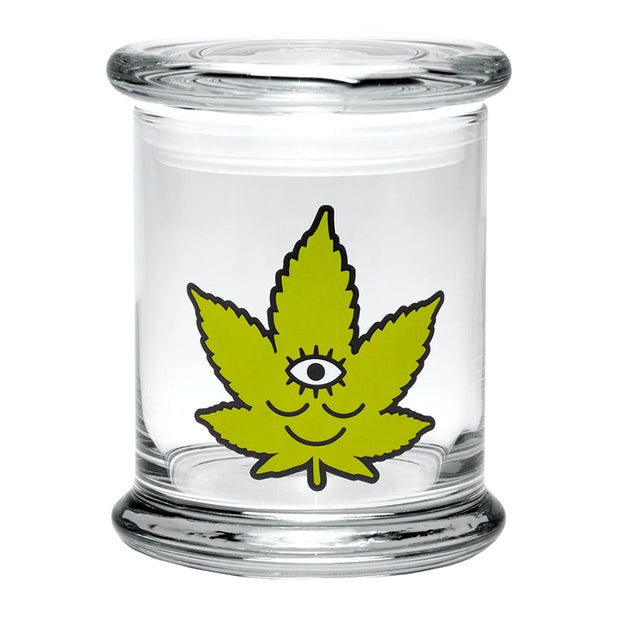 Pulsar 420 Jars x Wokeface | Large Pop Top Jar | Toke Face