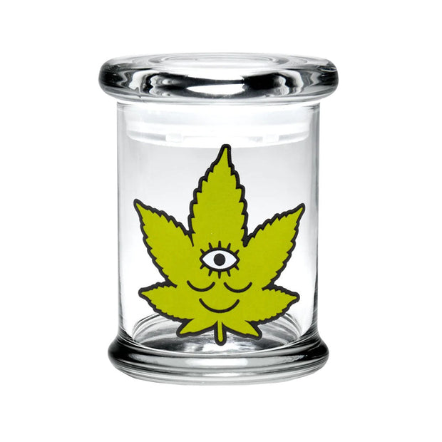 Pulsar 420 Jars x Wokeface | Medium Pop Top Jar | Toke Face