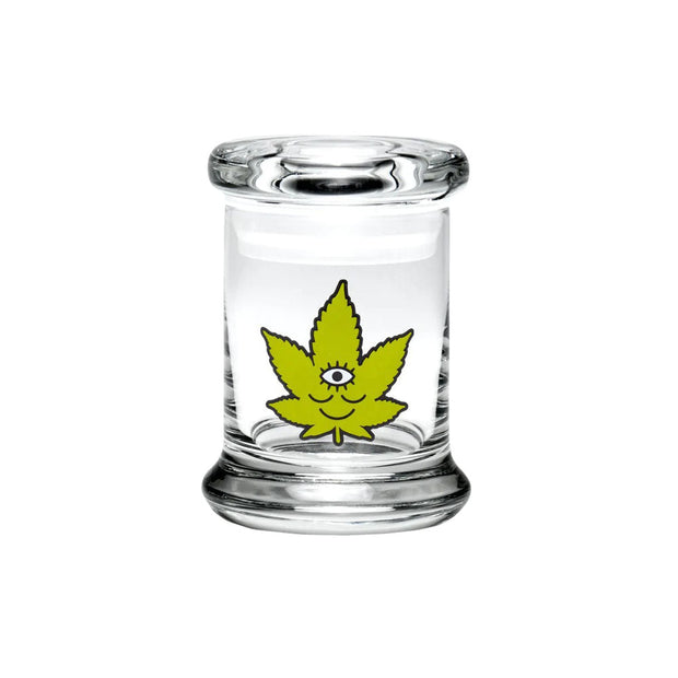 Pulsar 420 Jars x Wokeface | Extra Small Pop Top Jar | Toke Face