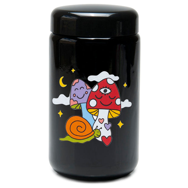 Pulsar 420 Jars x Wokeface | Extra Large UV Screw Top Jar | Woke Cosmic Mushroom