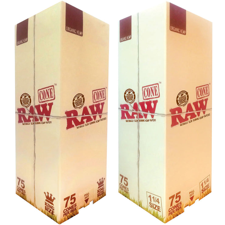 RAW Classic Organic Hemp Pre-Rolled Cones | 75pc Box