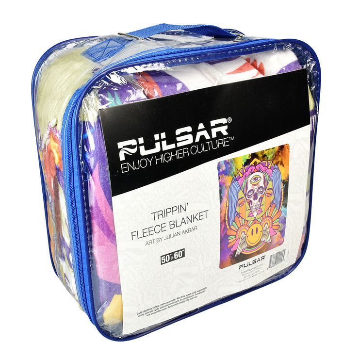 Pulsar Fleece Throw Blanket | Julian Akbar Trippin'