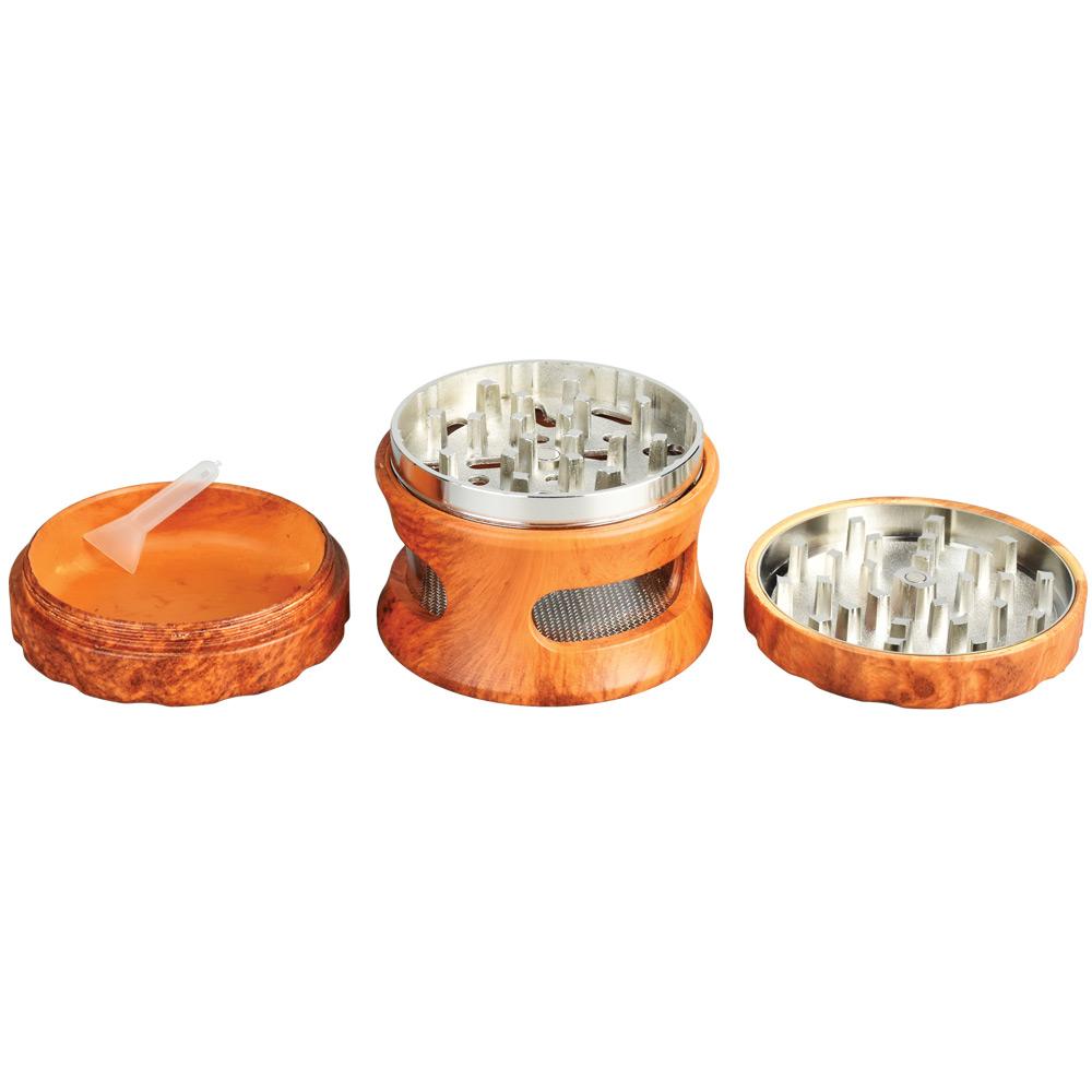 Resin Faux Wood Grinder | 4pc | 2.5"