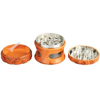 Resin Faux Wood Grinder | 4pc | 2.5"