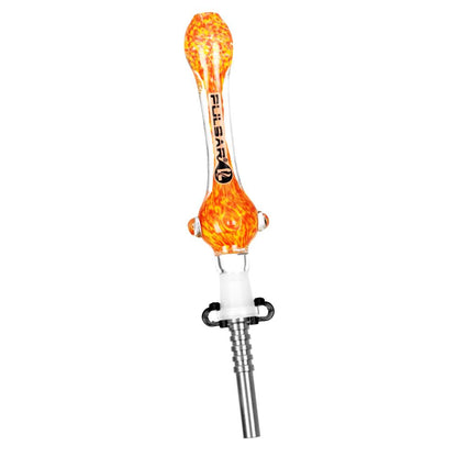 Pulsar Candy Frit Twist Dab Straw | Titanium Orange Yellow