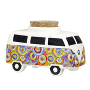 Ceramic Stash Jar & Cork Lid | Vintage Hippie Bus