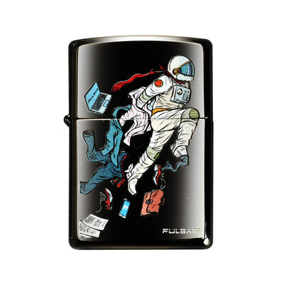 Zippo Lighter | Pulsar Super Spaceman | Black Ice
