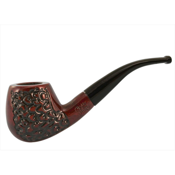 Pulsar Shire Pipes Engraved Bent Apple Tobacco Pipe