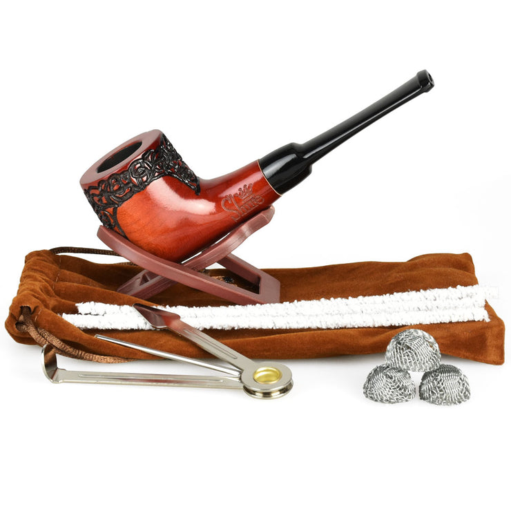 Shire Pipes The English | Engraved Billiard Smoking Pipe