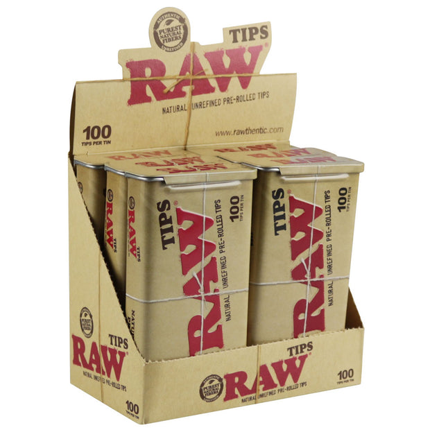 Raw Pre-Rolled Tips Tin | Display