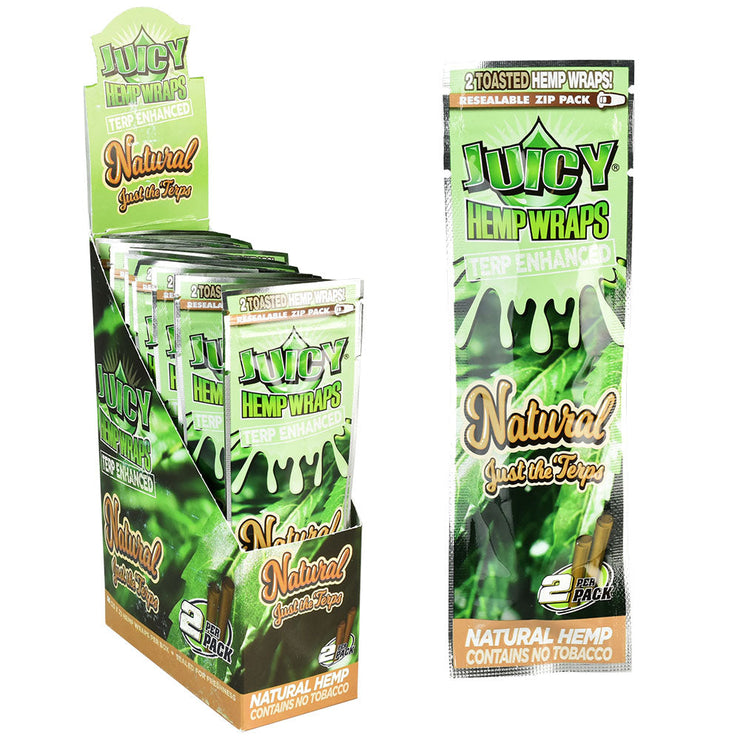 Juicy Terp Enhanced Hemp Wraps | Natural Full Box