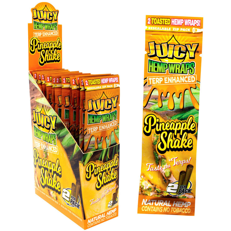 Juicy Terp Enhanced Hemp Wraps | Pineapple Shake Full Box