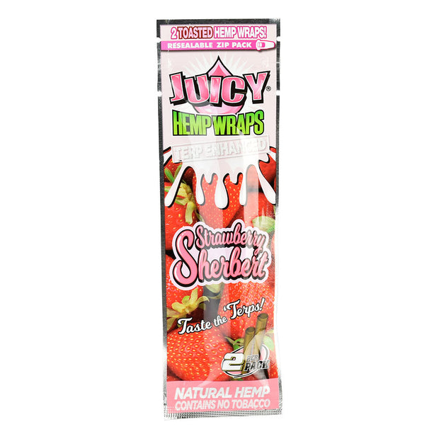 Juicy Terp Enhanced Hemp Wraps | Strawberry Sherbert Single