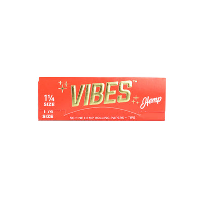 VIBES Hemp Rolling Papers w/ Tips | 1 1/4 Inch