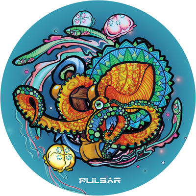 Pulsar DabPadz Round Dab Mat | Psychedelic Octopus