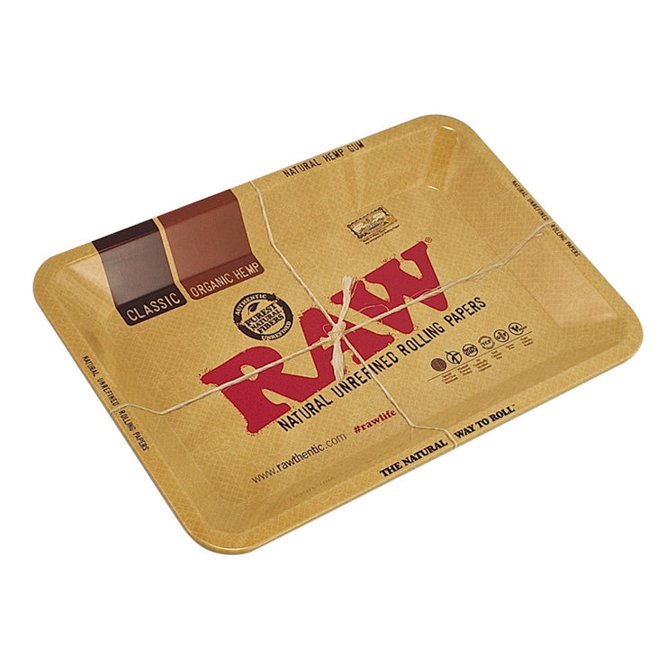 Raw Aluminum High Sided Rolling Tray | X Small