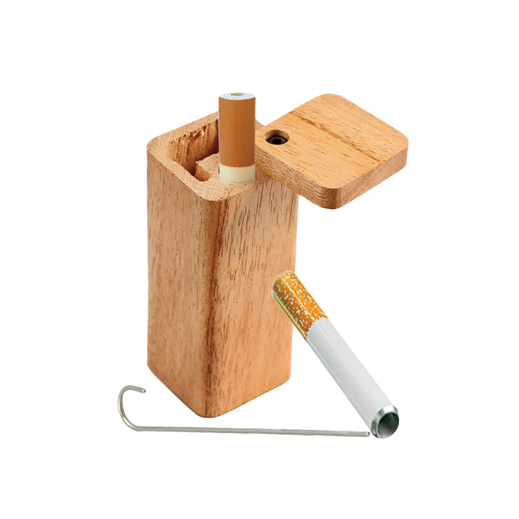Solid Square Wood Dugout w/ Poker | Small