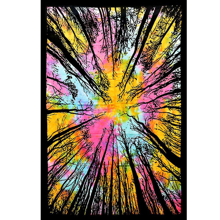 ThreadHeads Tie-Dye Forest Sky Tapestry