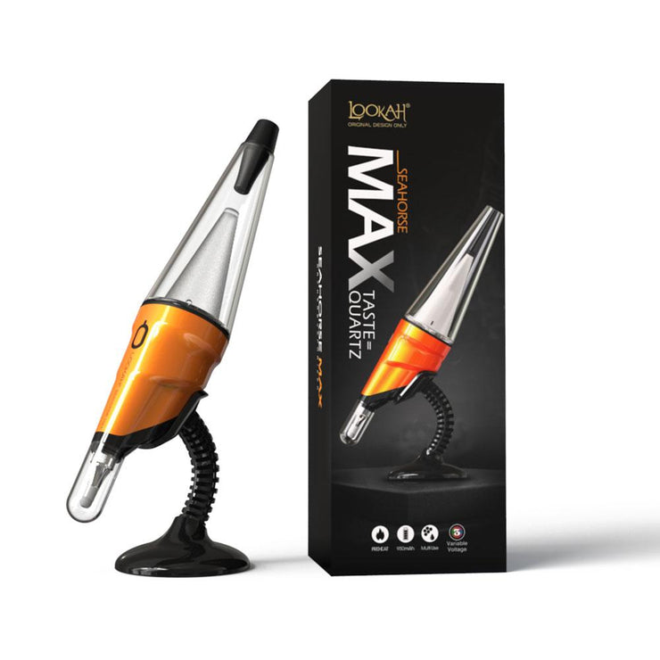 Lookah Seahorse Max Electric Dab Pen w/ Glass Perc | Orange