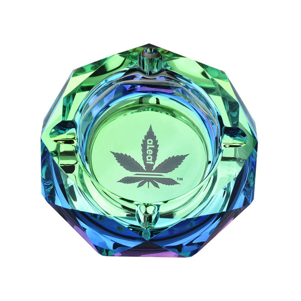 aLeaf Diamond Shaped Glass Ashtray | Green