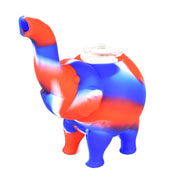 Elephant Silicone Bubbler | Red White Blue