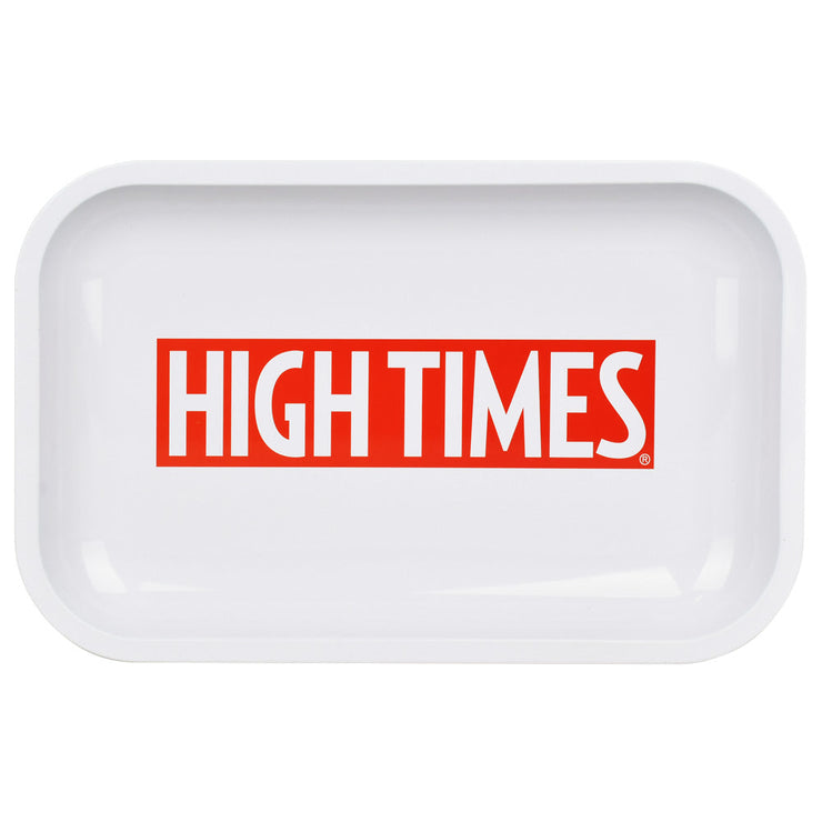 High Times Metal Rolling Tray | High Times White