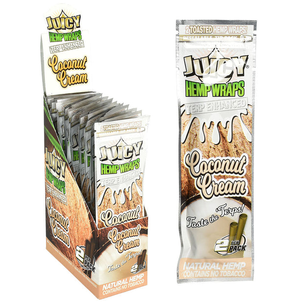 Juicy Terp Enhanced Hemp Wraps | Coconut Cream Full Box