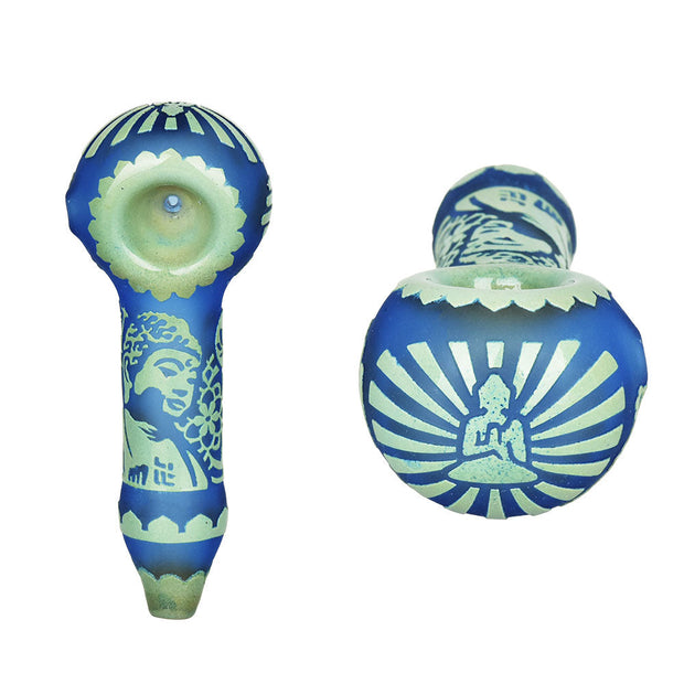 Milkyway Glass Buddha Hand Pipe | Blue