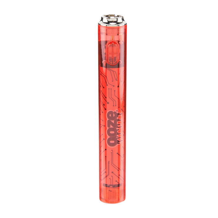 Ooze Slim Clear Series 510 Vape Battery | Red