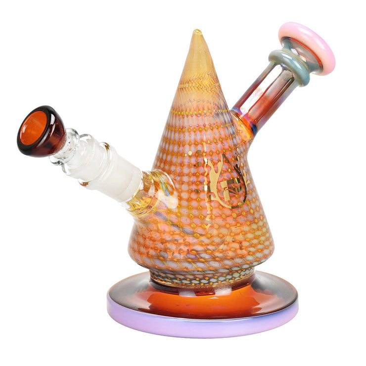 Pulsar Bubble Matrix Cone Bong | Orange