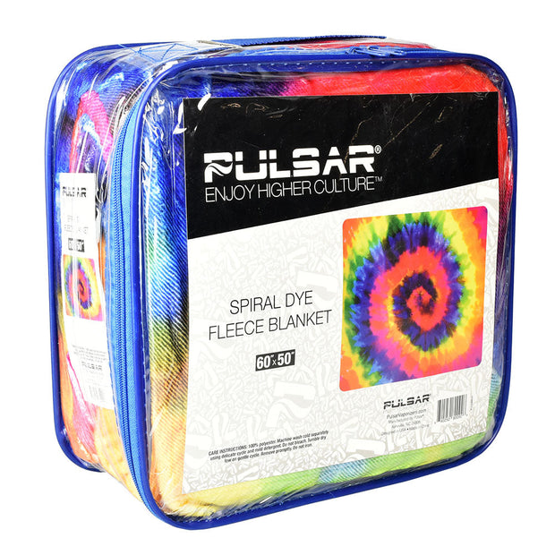 Pulsar Fleece Throw Blanket | Spiral Tie Dye