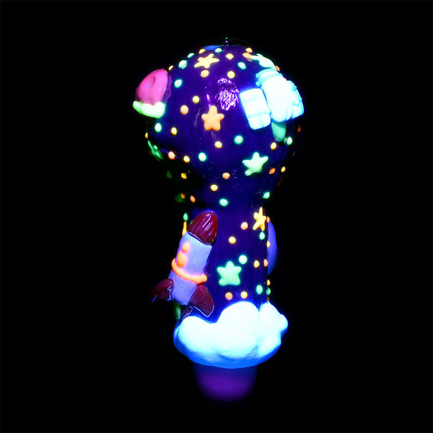 Pulsar Outer Space Hand Pipe | Glow & UV Reactive Accents