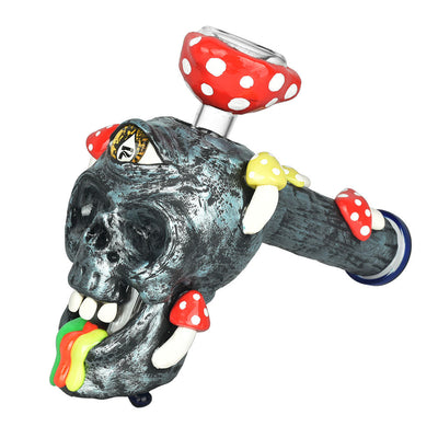 Pulsar Rainbow Puking Skull Bubbler Pipe | Front